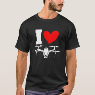 I Heart Drone Quadcopter Remote Kontrolle FVP Oper T-Shirt