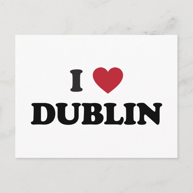 I Heart Dublin Irland Postkarte (Vorderseite)