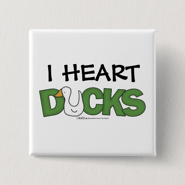 I Heart Ducks Button (Vorderseite)