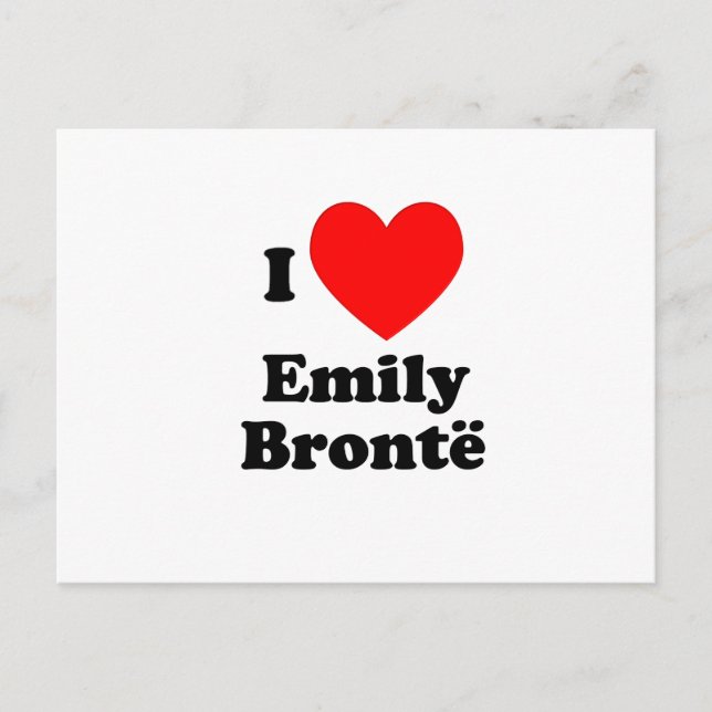 I Heart Emily Bronte Postkarte (Vorderseite)