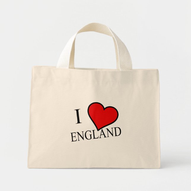 I Heart England bk ttcent Mini Stoffbeutel (Vorne)