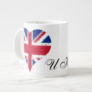I Heart England UK Britische Flagge Jumbo-Tasse