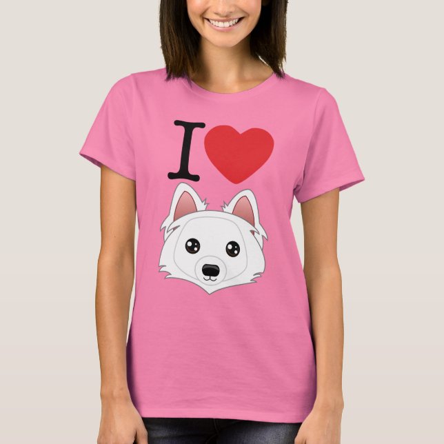 I Heart Eskimo Hunde T - Shirt (Vorderseite)