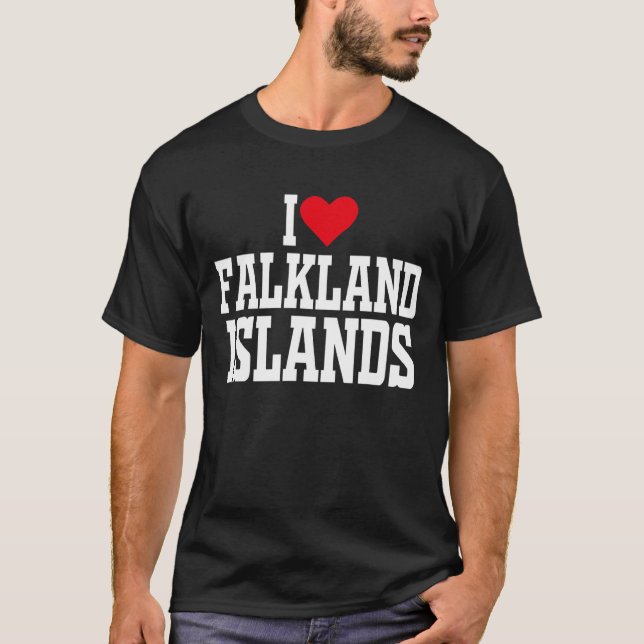 I Heart Falkland Islands I Liebe Falkland Islands T-Shirt (Vorderseite)
