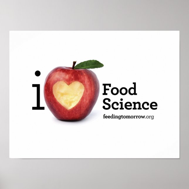 "I Heart Food Science"-Plakat Poster (Vorne)