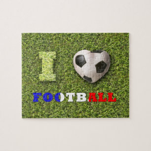 I Heart Football Soccer Frankreich Puzzle