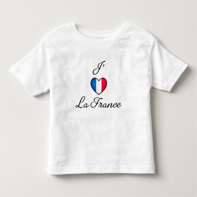 "I heart France" Französischer Preis "J'adore La F Kleinkind T-shirt (Vorderseite)