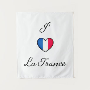 "I heart France" Französischer Preis "J'adore La F Wandteppich