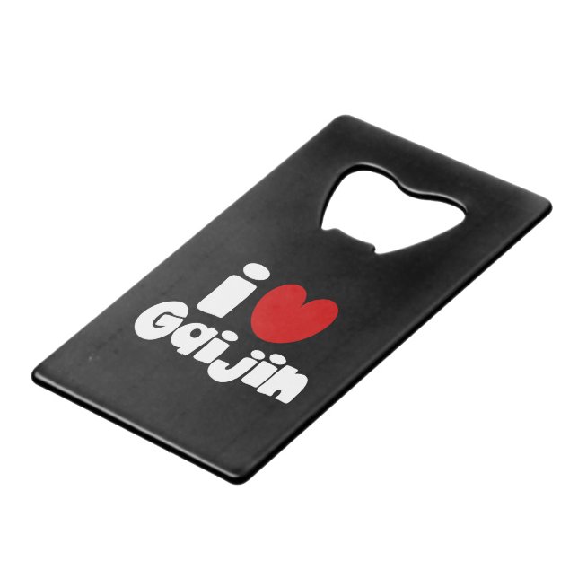 i heart Gaijin Geldbeutel Flaschenöffner (Vorderseite Schrägansicht)