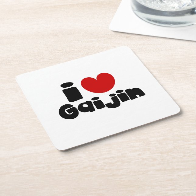 i heart Gaijin Rechteckiger Pappuntersetzer (angewinkelt)