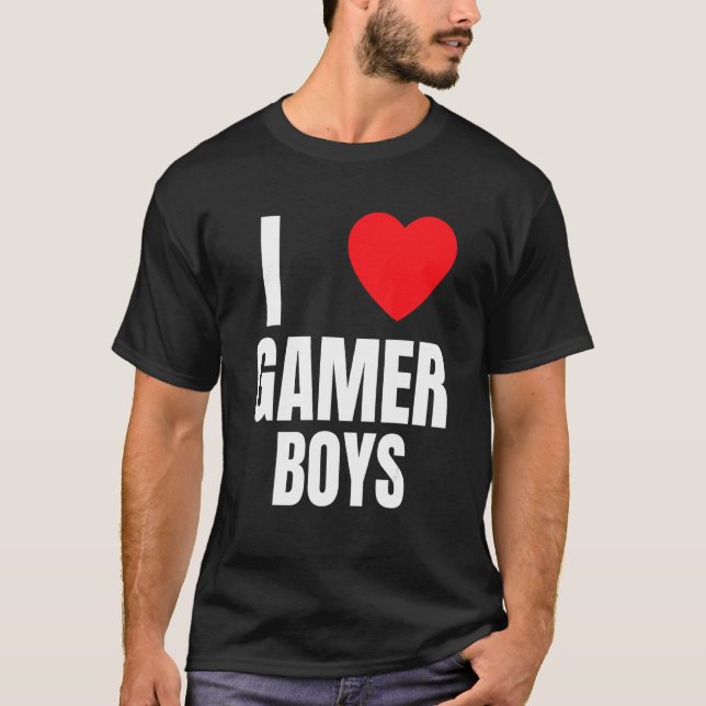 I Heart Gamer Boys I Liebe Gamer Boys 5 T-Shirt (Vorderseite)