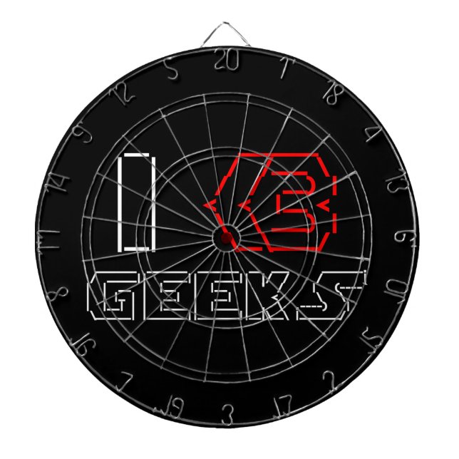 I Heart Geeks ASCII ART Dartscheibe (vorne)