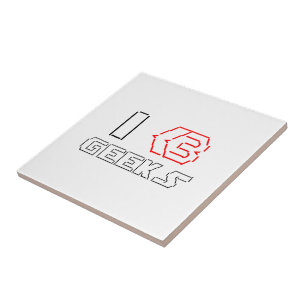 I Heart Geeks ASCII ART Fliese