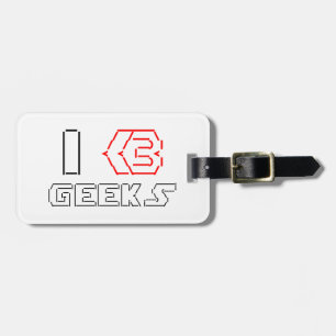I Heart Geeks ASCII ART Gepäckanhänger