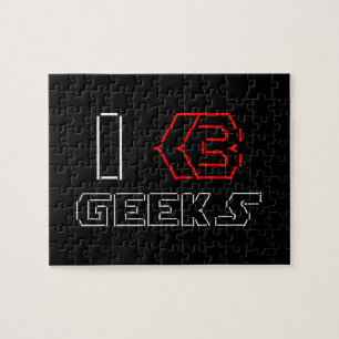I Heart Geeks ASCII ART Puzzle