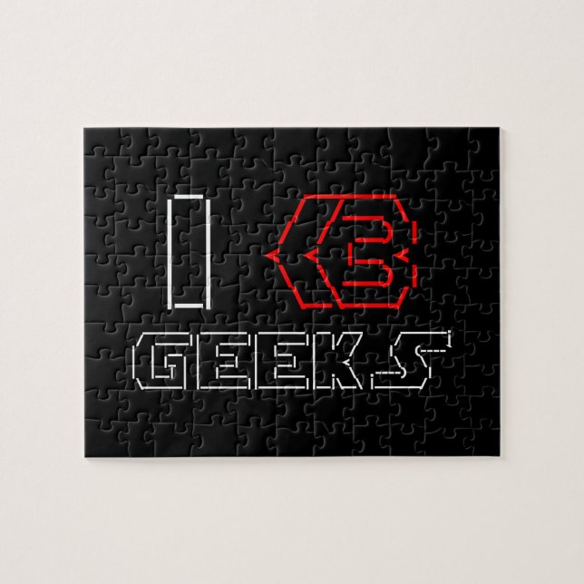 I Heart Geeks ASCII ART Puzzle (Horizontal)