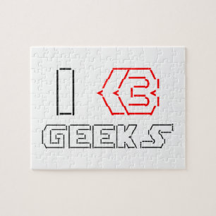I Heart Geeks ASCII ART Puzzle