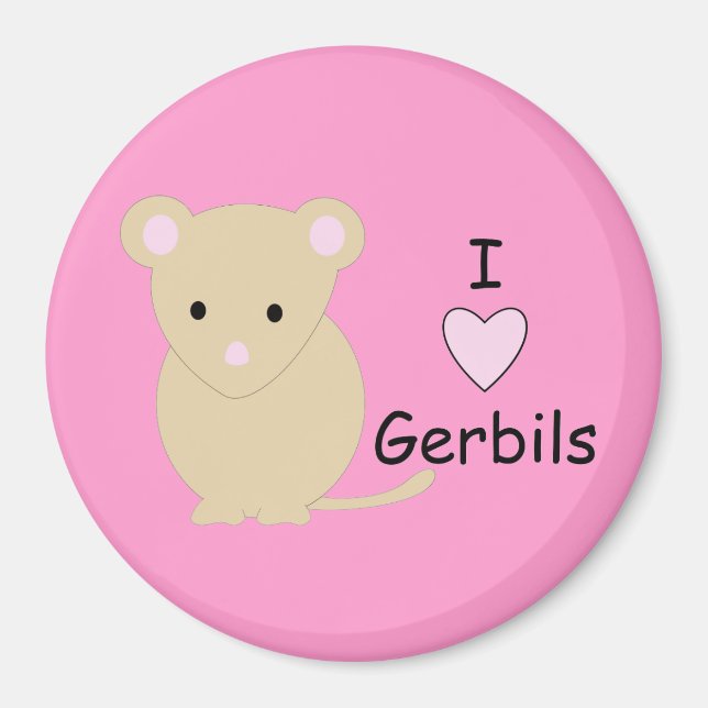 I Heart Gerbils Magnet (Vorne)