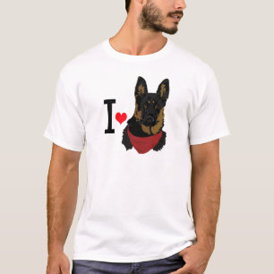 I Heart German Shepherd I Liebe Schäfer T-Shirt