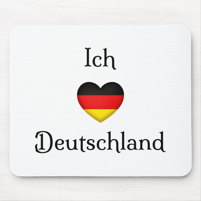 "I Heart Germany" Deutscher Prix World Traveller Mousepad (Vorne)