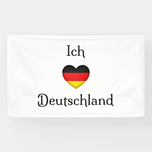 "I heart Germany" Deutscher Reisender Banner (Horizontal)