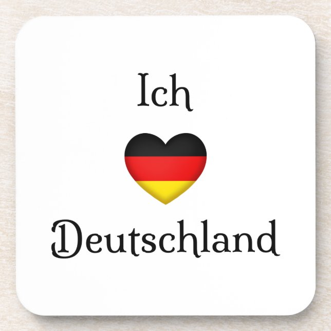 "I heart Germany" Deutscher Reisender Getränkeuntersetzer (Vorderseite)