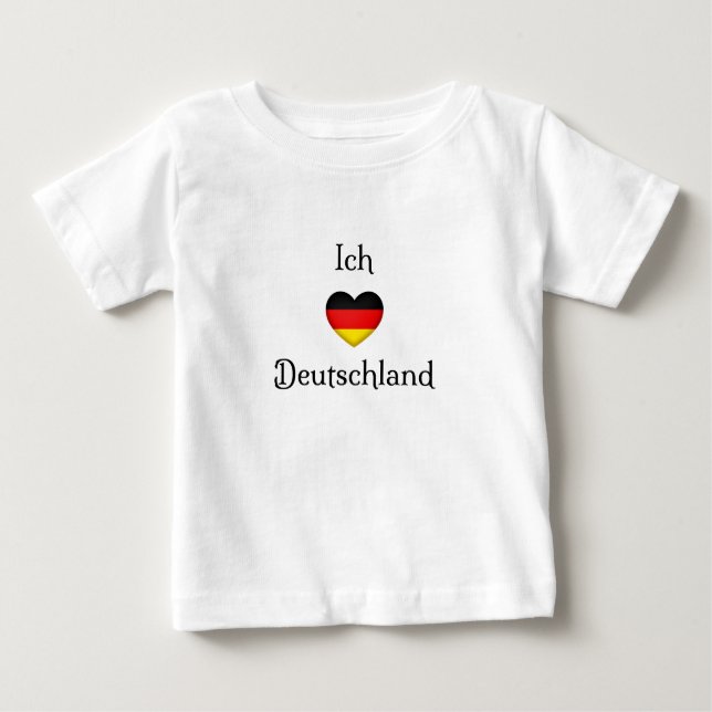 "I Heart Germany" Deutschland Prix World Traveller Baby T-shirt (Vorderseite)