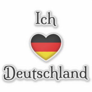 "I heart Germany" "Ich Liebe Deutschland" Deutsch Aufkleber