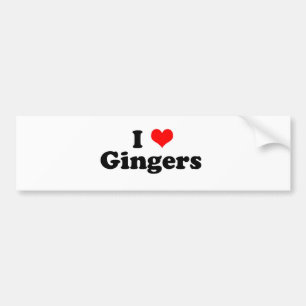 I Heart Gingers Autoaufkleber