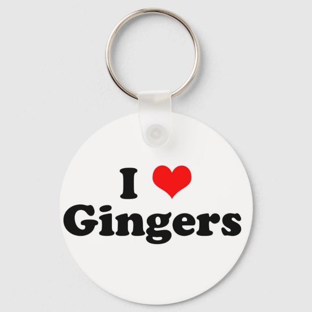 I Heart Gingers Schlüsselanhänger (Vorderseite)