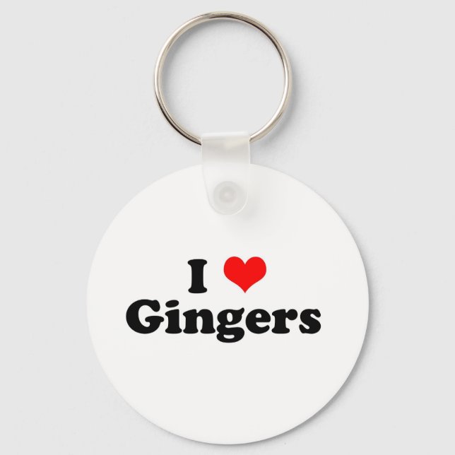 I Heart Gingers Schlüsselanhänger (Vorderseite)