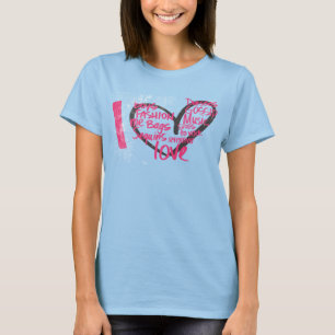I Heart Graffiti Magenta T-Shirt