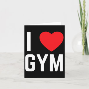 I Heart Gym I Liebe Gym Fitness Workout Übung Karte