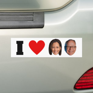 I Heart Harris Walz Autoaufkleber