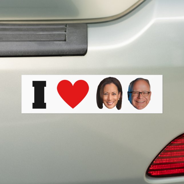 I Heart Harris Walz Autoaufkleber (Auf Auto)