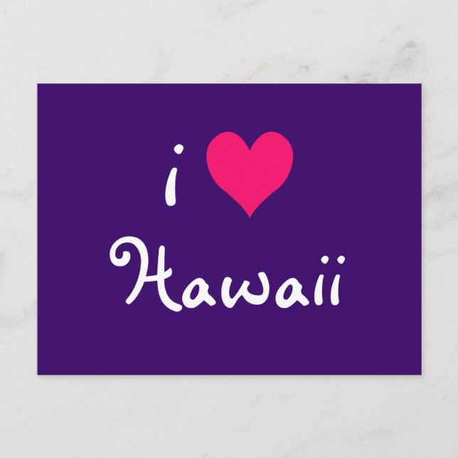 I Heart Hawaii Postkarte (Vorderseite)
