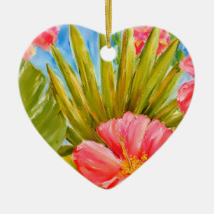 I Heart Hawaii Tropical Design Jahr Runde Ornament