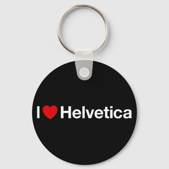 I heart Helvetica Schlüsselanhänger (Vorderseite)
