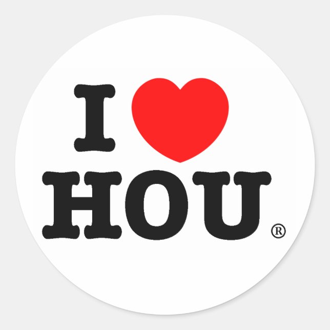 I Heart HOU Sticker (Vorderseite)