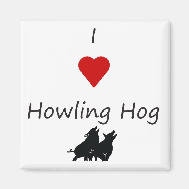I Heart Howling Hog Barbecue Kühlschrankmagnet Magnet (Vorne)