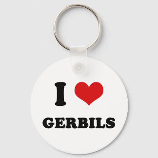 I Heart I Liebe Gerbils Schlüsselanhänger