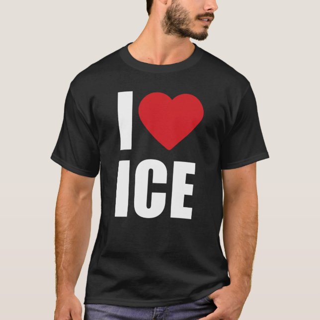 I Heart ICE Tee Patriotic Conservative Support (Vorderseite)