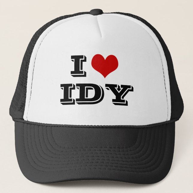 I Heart IDY Baseball Cap Truckerkappe (Vorderseite)