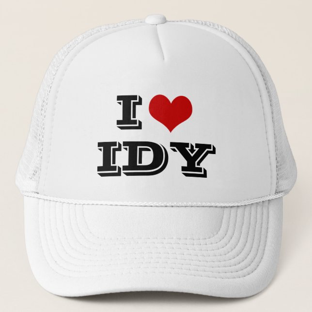 I Heart IDY Baseball Cap Truckerkappe (Vorderseite)