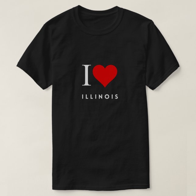 I Heart Illinois blk Mens T-Shirt (Design vorne)
