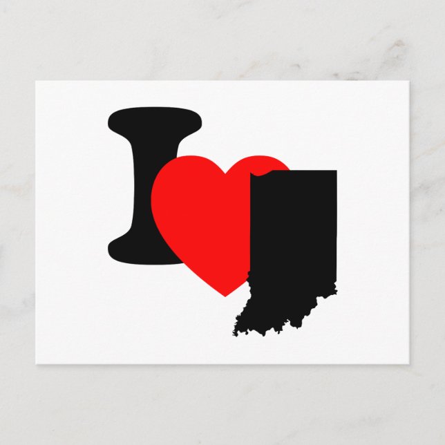 I Heart Indiana Postkarte (Vorderseite)