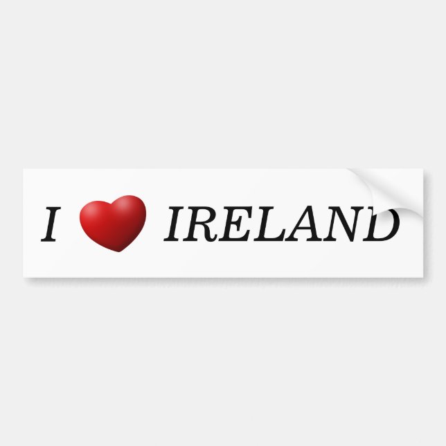 I Heart Ireland bscn Autoaufkleber (Vorne)