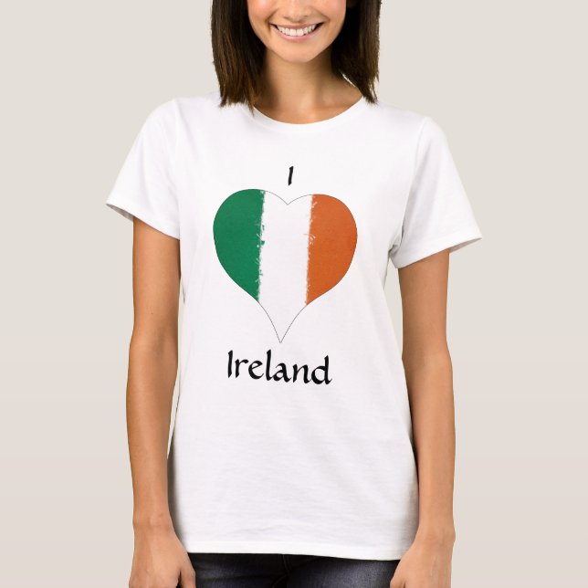 I Heart Ireland Irish Flag T-Shirt (Vorderseite)