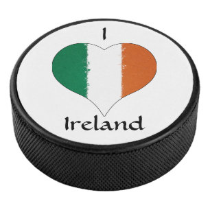 I Heart Ireland Irish Tricolor Flag Eishockey Puck