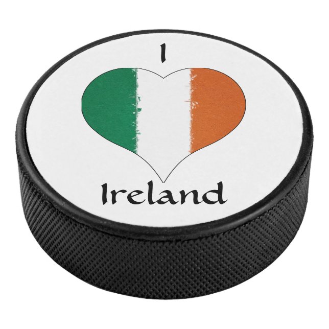 I Heart Ireland Irish Tricolor Flag Eishockey Puck (3/4)